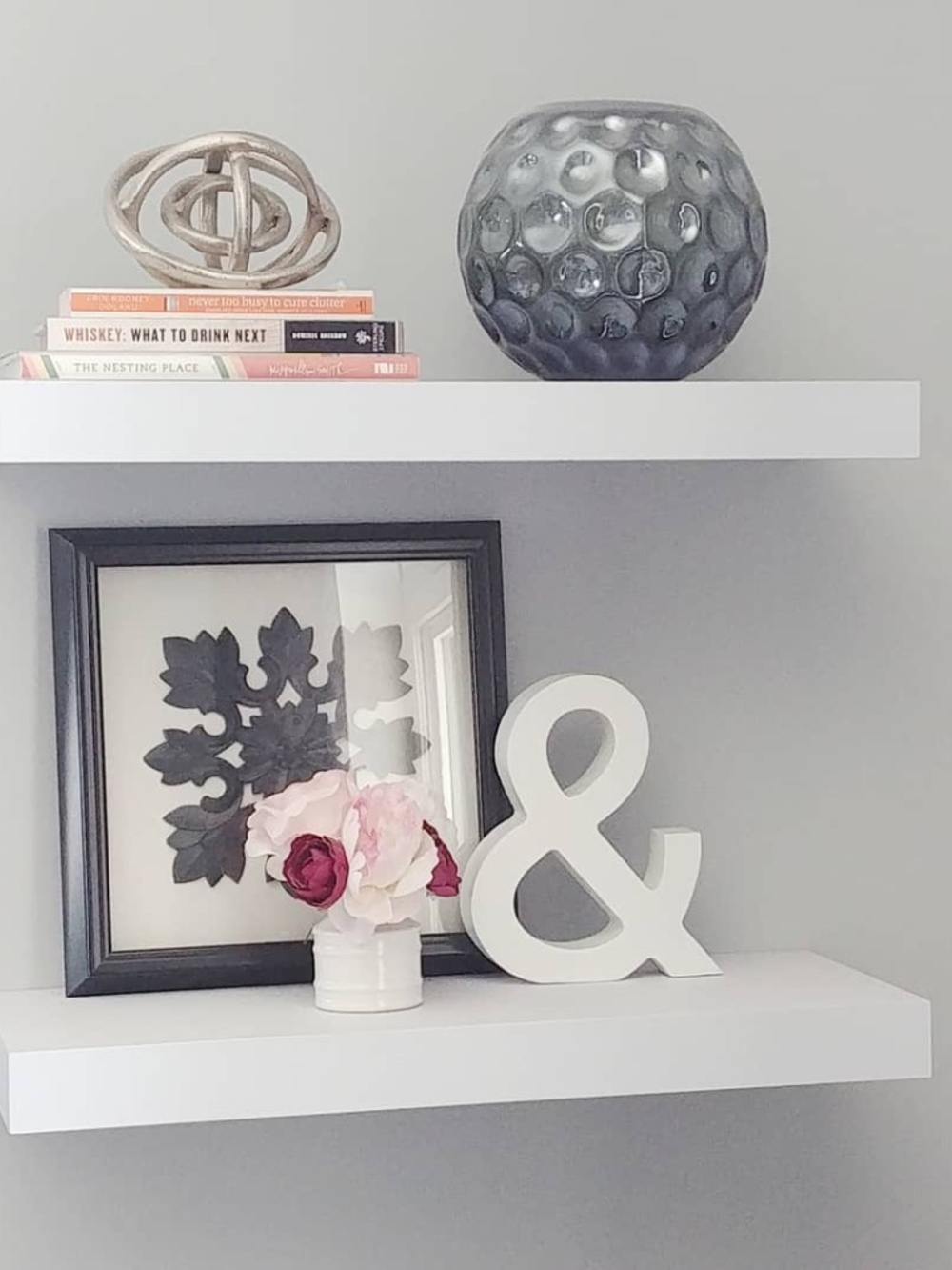 Set of 4 JYSK Lennon Floating Wall Shelves White 30 x 13 cm White Wall Decor